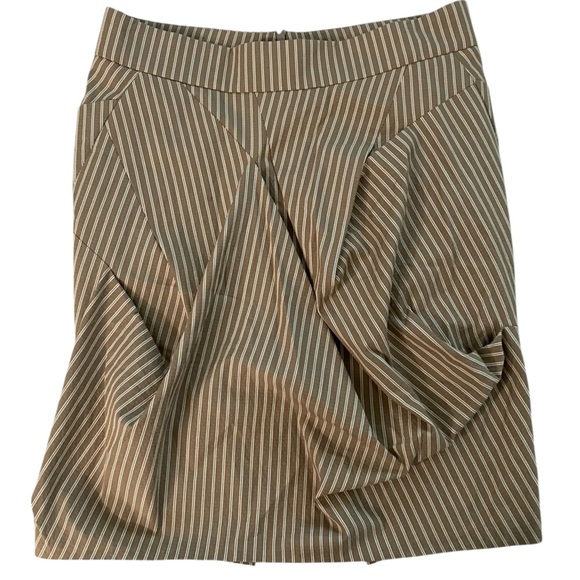 Brunello Cucinelli Brown Striped Mini skirt - Picture 1 of 7